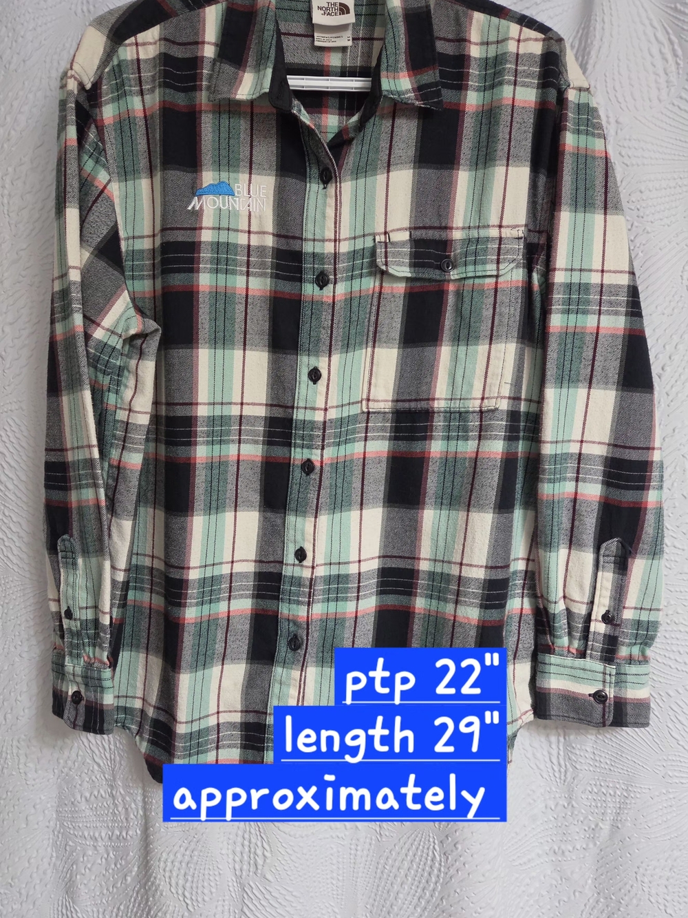 The North Face Arroyo Lightweight Flannel Shirt For Women. Size Medium